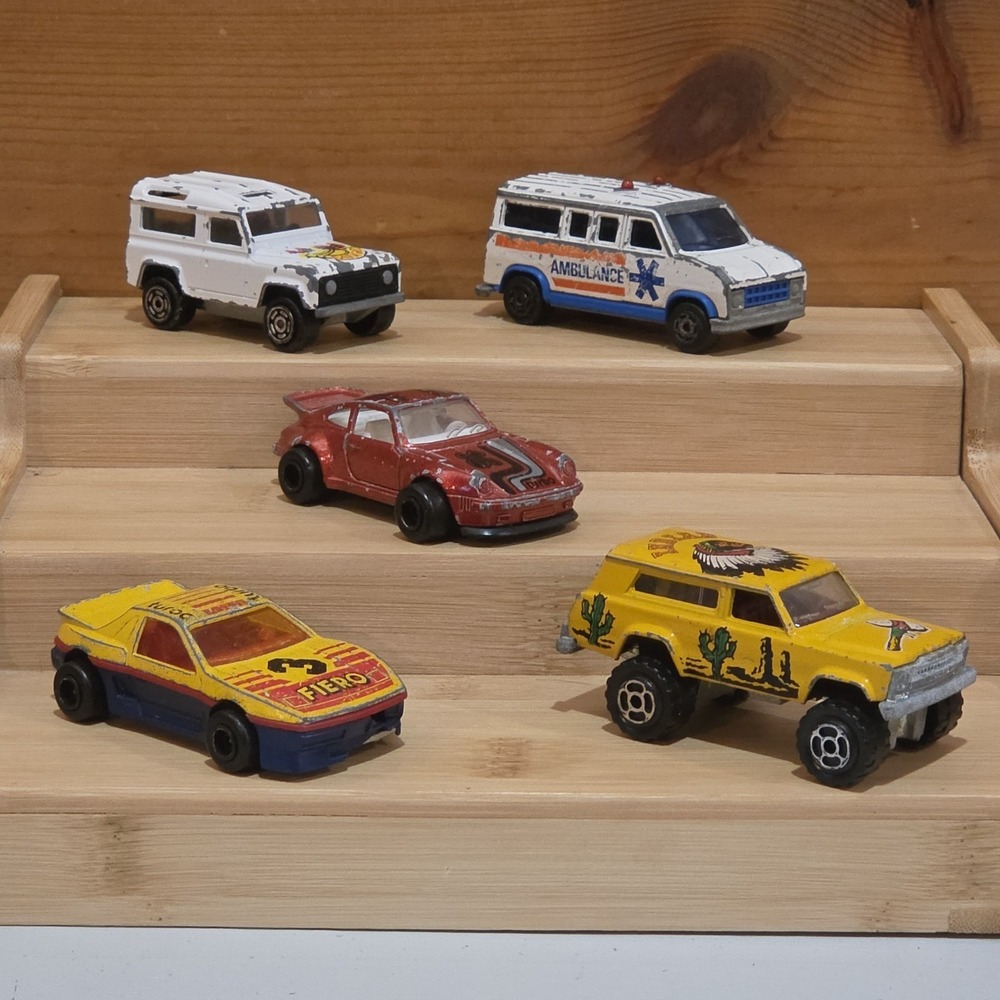 Bundle of 5 Vintage Majorette Die Cast Diecast Cars Lot Made in France